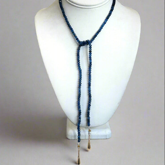 LAPIS LAZULI BEADED NECKALCE