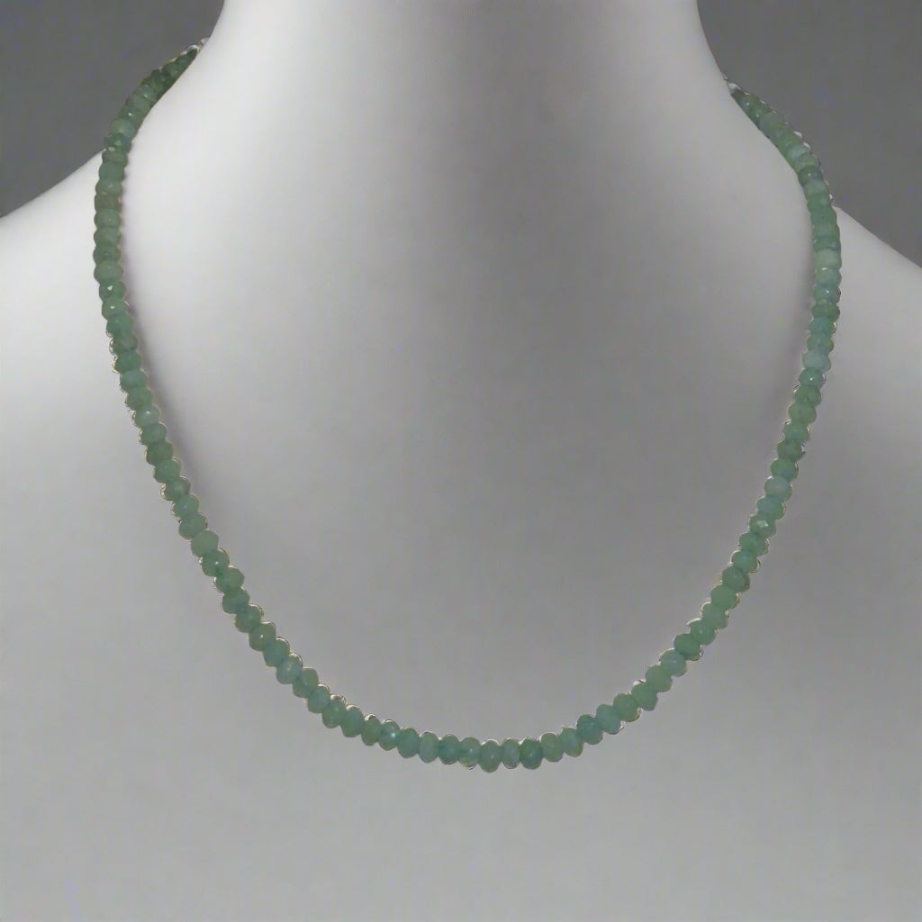 AQUAMARINE BEADED NECKLACE