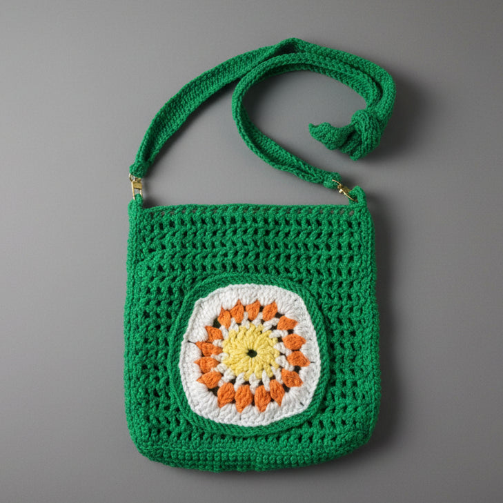 HANDMADE GRANNY SQUARE BAG