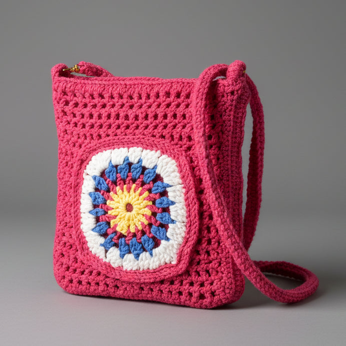 HANDMADE GRANNY SQUARE BAG