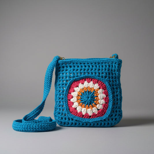 HANDMADE GRANNY SQUARE BAG