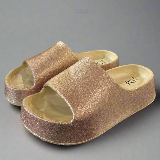 METALLIC PLATFORM SANDAL