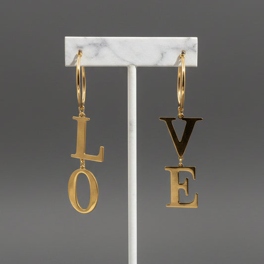 LOVE HOOP EARRINGS