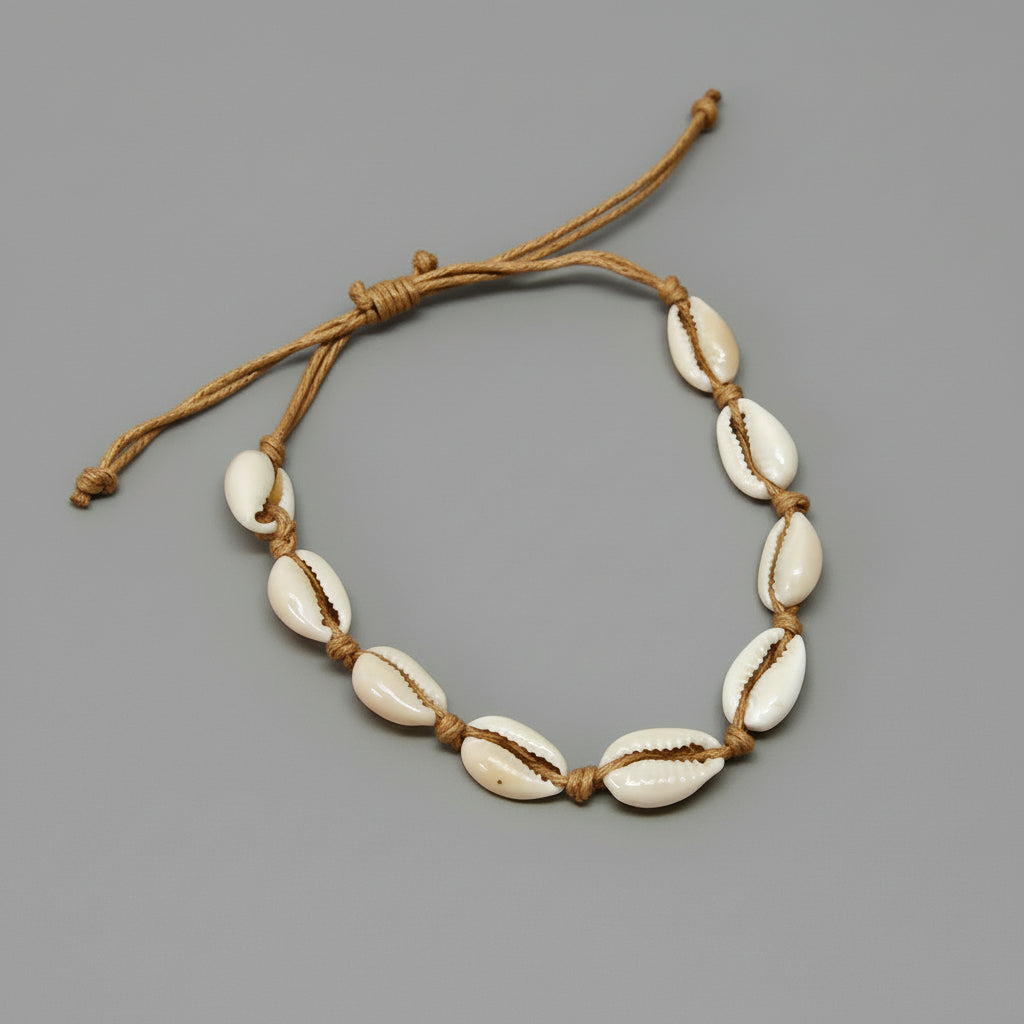BROWN ADJUSTABLE SHELL BRACELET