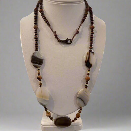BEADED JASPER NECKLACE