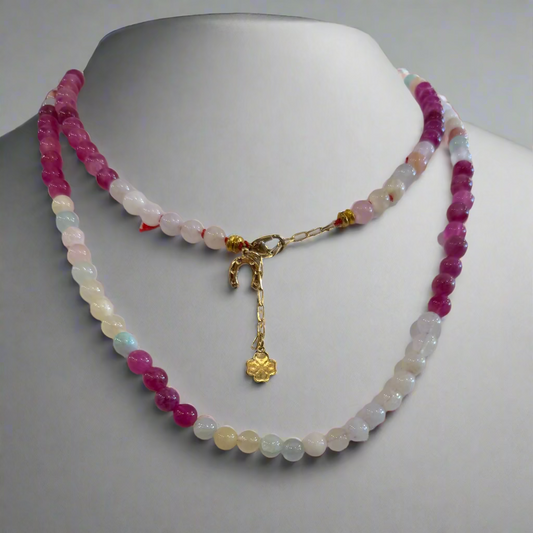 BEADED JASPER NECKLACE