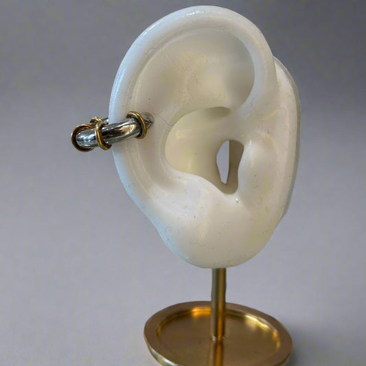 EARCUFF TWO TONE SILVER