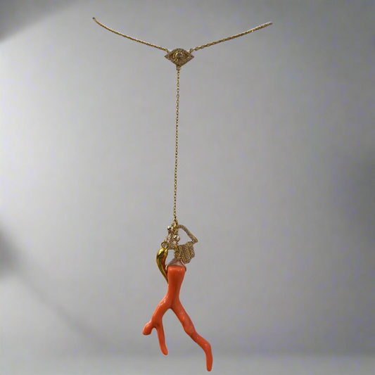 CORAL CHARM NECKLACE