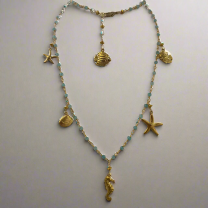 BEADED SEA HORSE NECKLACE