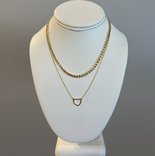 GOLD PLATED HEART NECKLACE