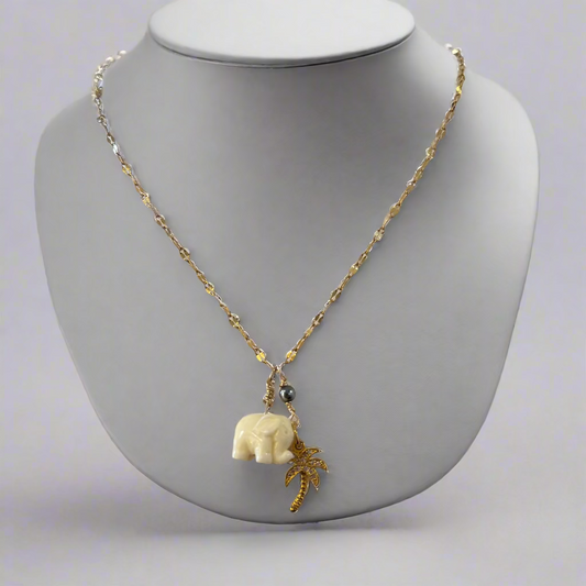 GOLD ELEPHANT NECKLACE