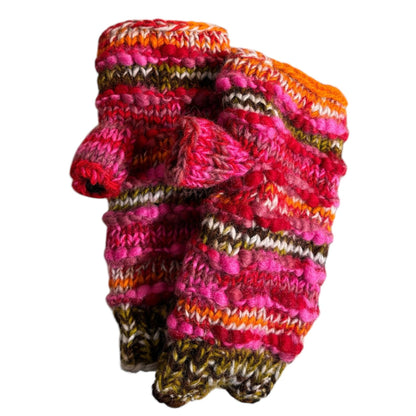 WOOL KNITTED HANDWARMERS