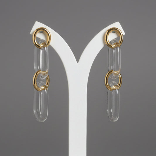 CLEAR VERMEIL EARRINGS