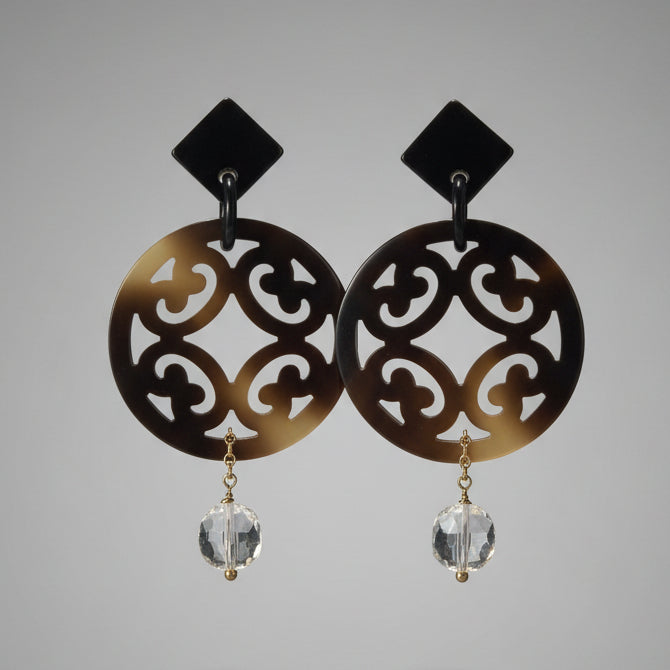 HORN CRYSTAL EARRINGS