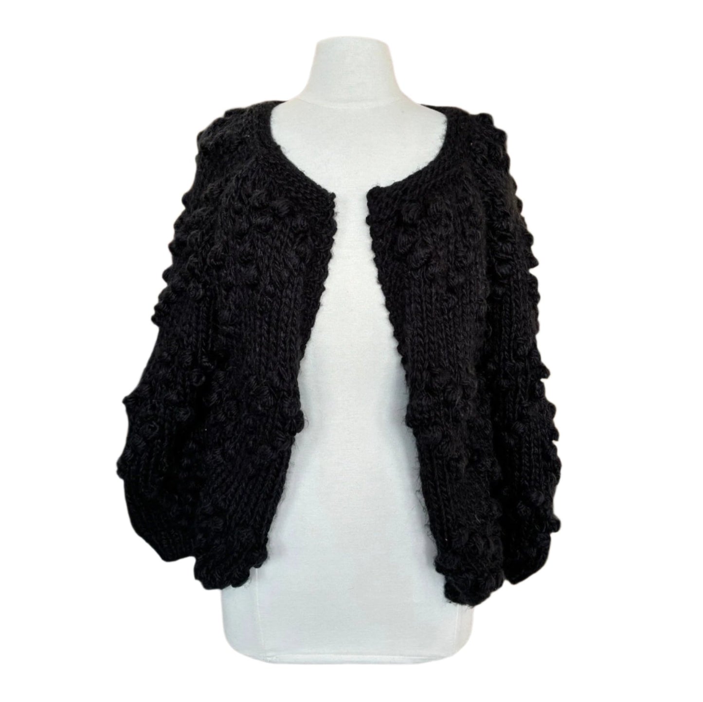 BLK POPCORN SWEATER