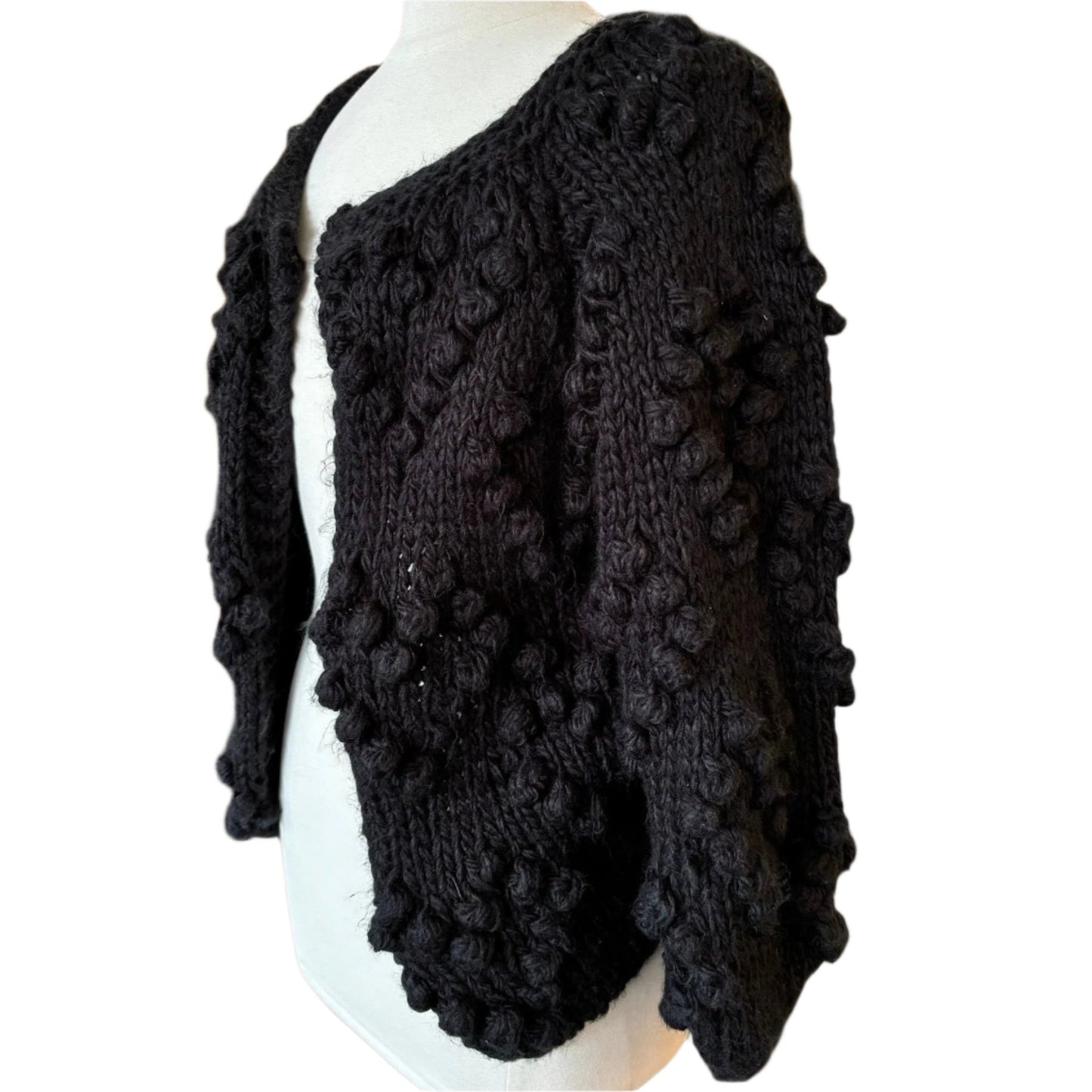 BLK POPCORN SWEATER