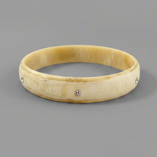 THICK SWAROVSKI HORN BANGLE