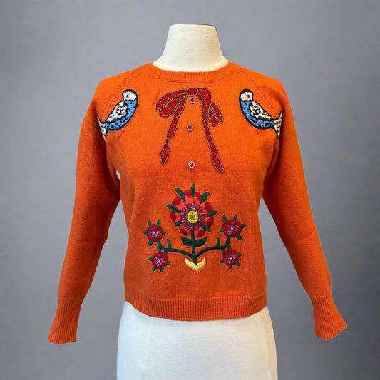 LOVEBIRDS CROPPED SWEATER