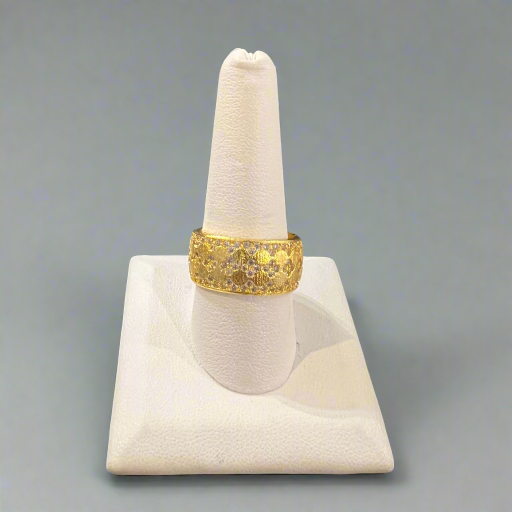 CZ CLOVER RING