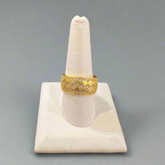 CZ CLOVER RING