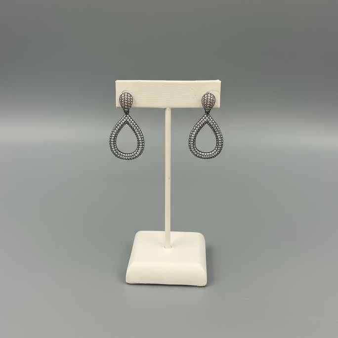 TEAR DROP OVAL EARRINGS