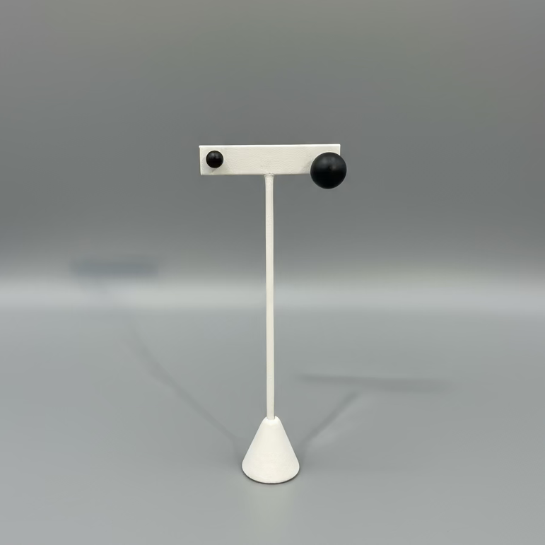 SATIN BLACK EARRINGS