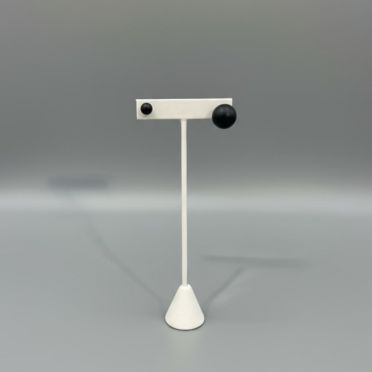 SATIN BLACK EARRINGS