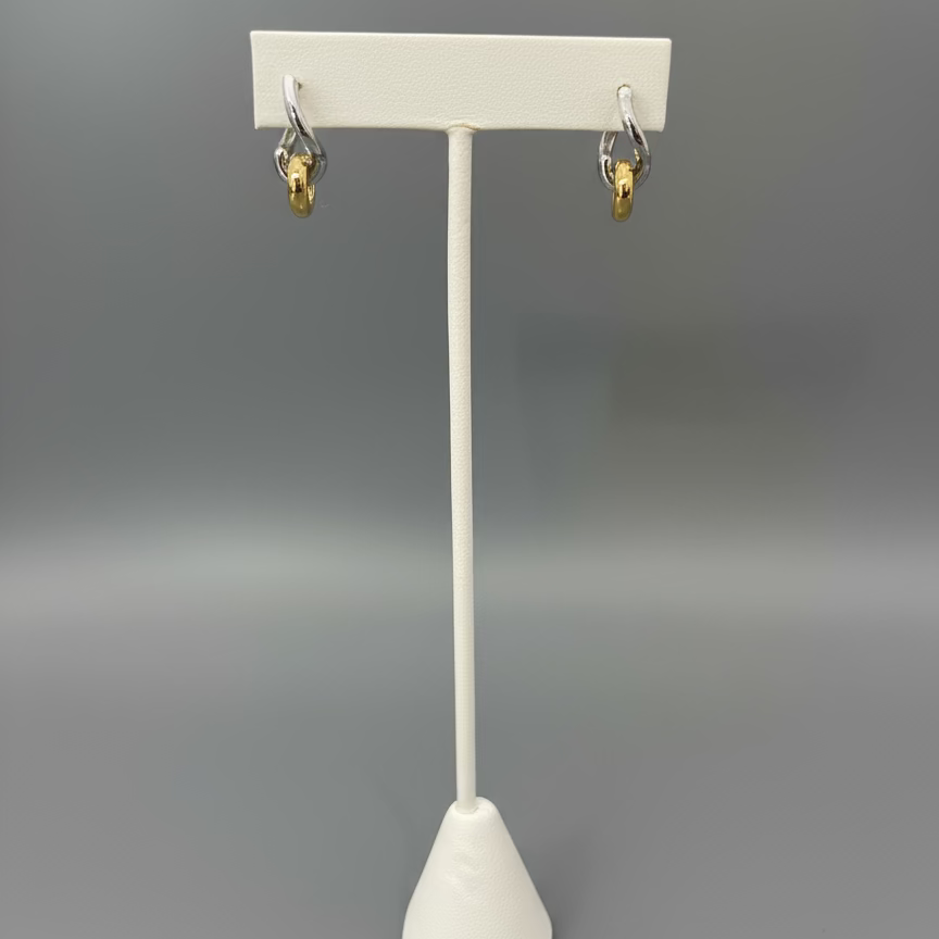 GOLD TWO TONE EARRINGS