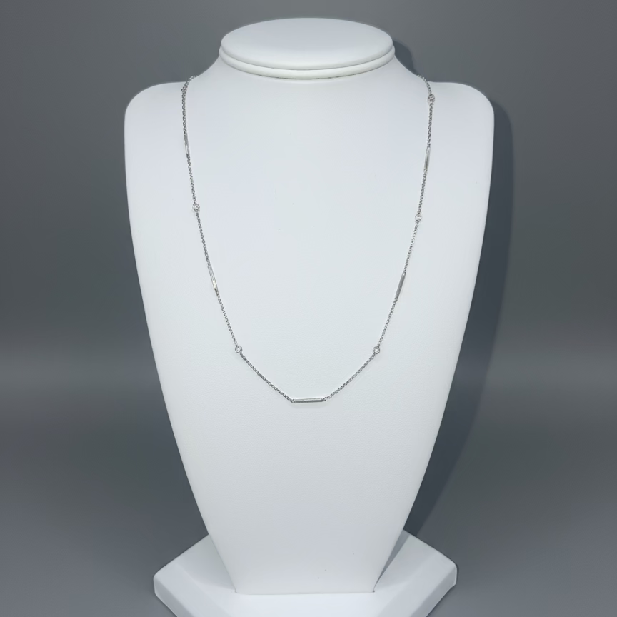 SS MULTI BAR CZ NECKLACE