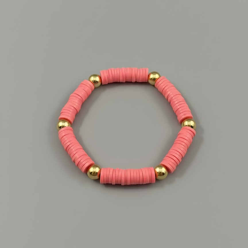 PINK & GOLD DISC BRACELET