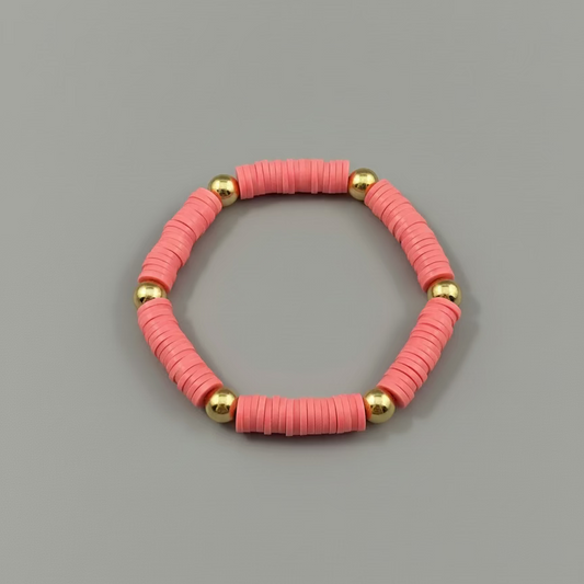 PINK & GOLD DISC BRACELET
