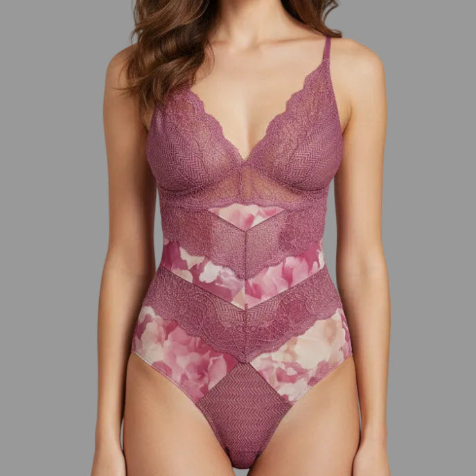 CHEVRON LACE TEDDY