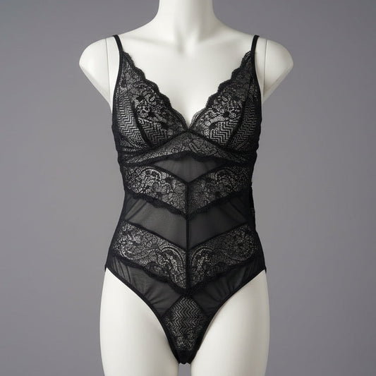 CHEVRON LACE TEDDY