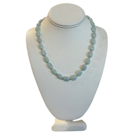 LARIMAR GOLD BEAD NECKLACE