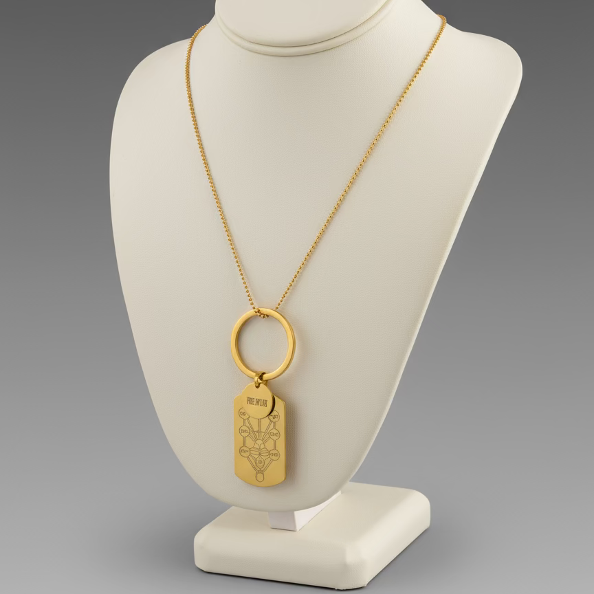 TREE OF LIFE DOG TAG NECKLACE