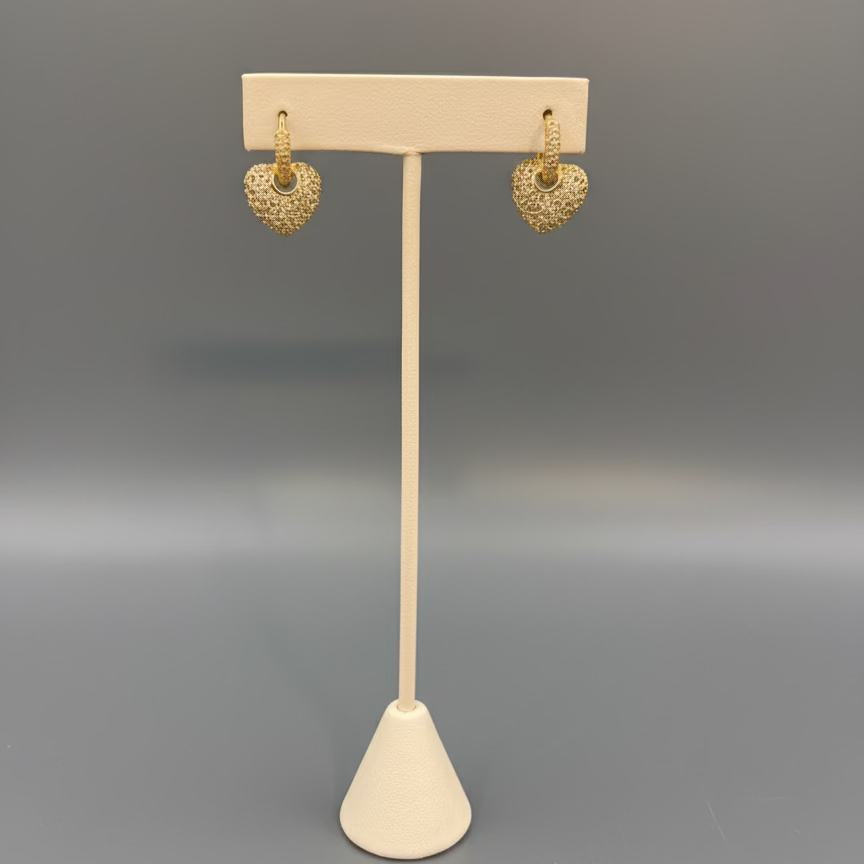 HEART HUGGIE EARRINGS