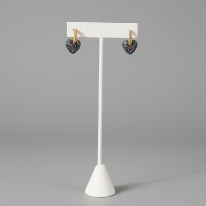 HEART HUGGIE EARRINGS