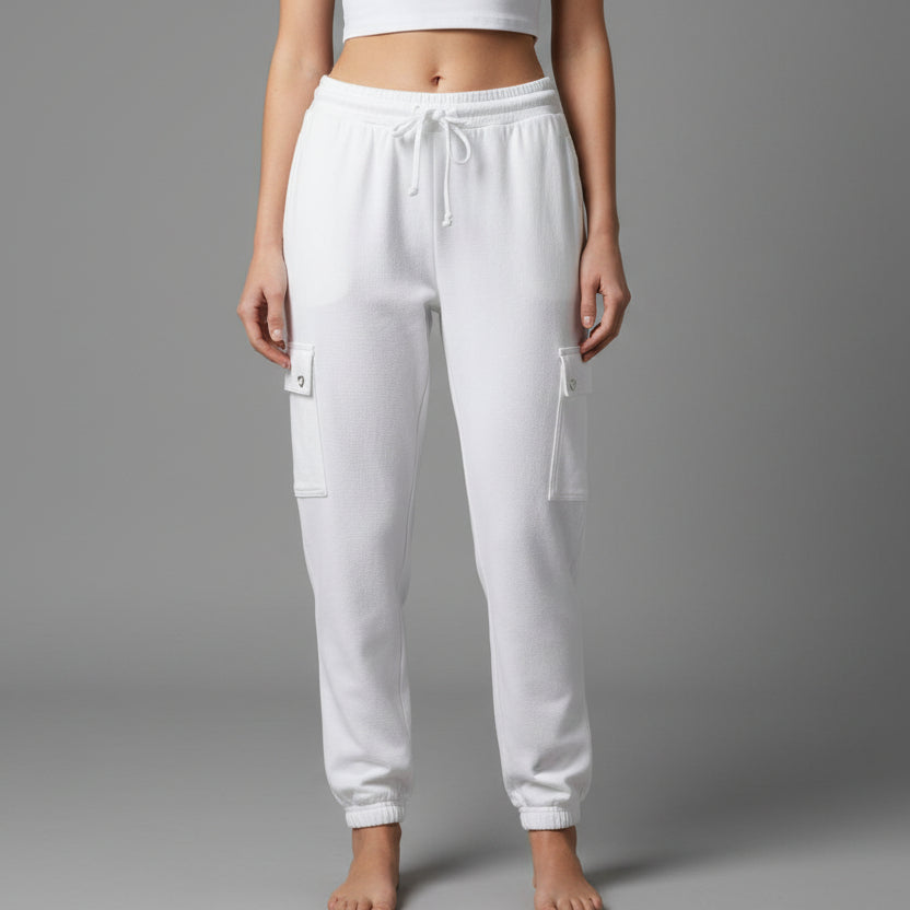 CARGO PANT WITH HEART BUTTON