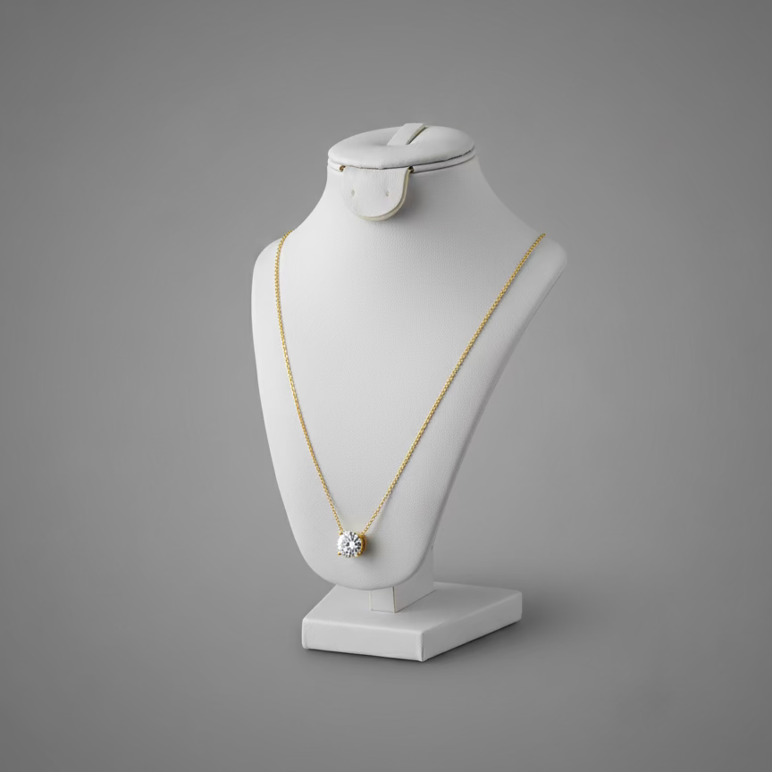 MOISSANITE 3 CT NECKLACE