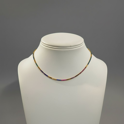 MULTI COLOR CZ NECKLACE