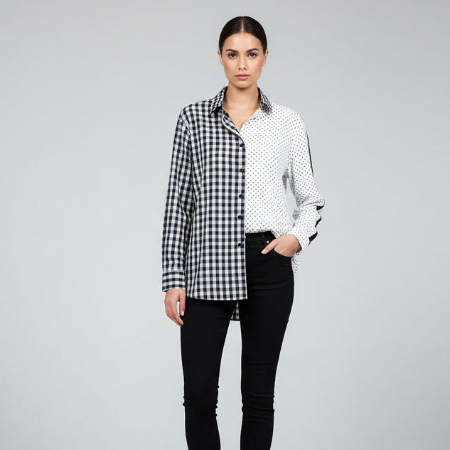 SPLIT SHIRT FLORAL BACK