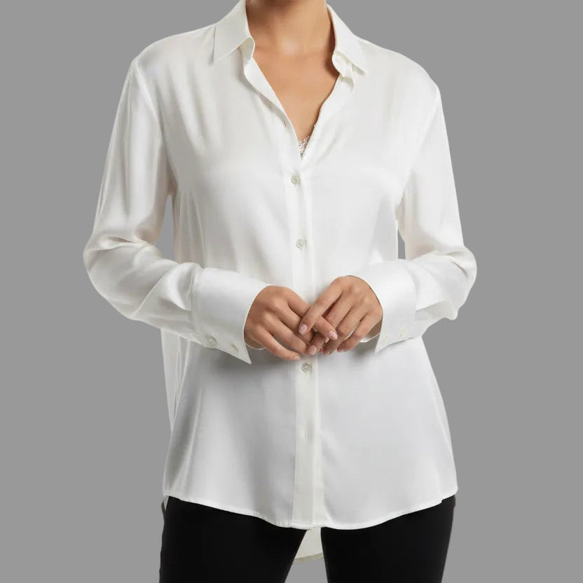 SILk TOP WITH LACE TRIM CHEMISE