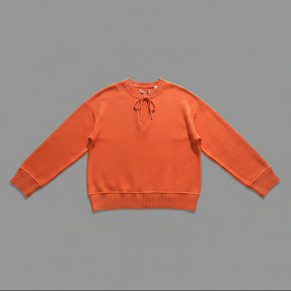 TIE NECK SWEATER