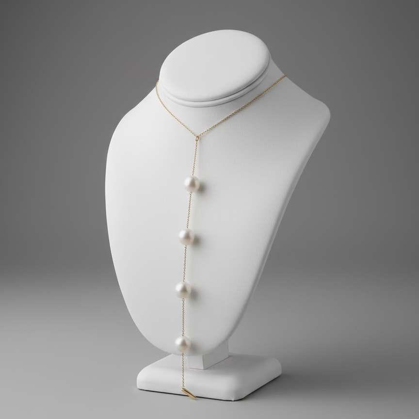 SEXY PEARL LARIAT NECKLACE