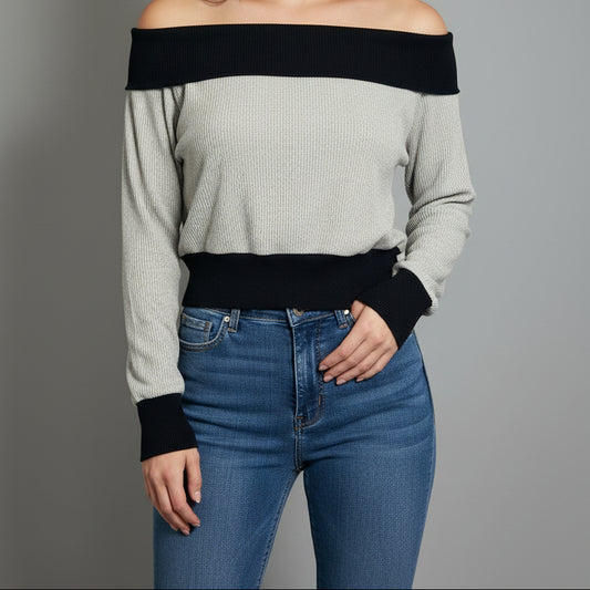 TAVIS OFF SHOULDER SWEATER