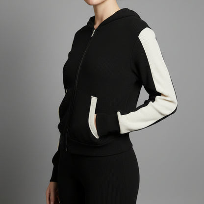 COLORBLOCK ZIP HODDIE