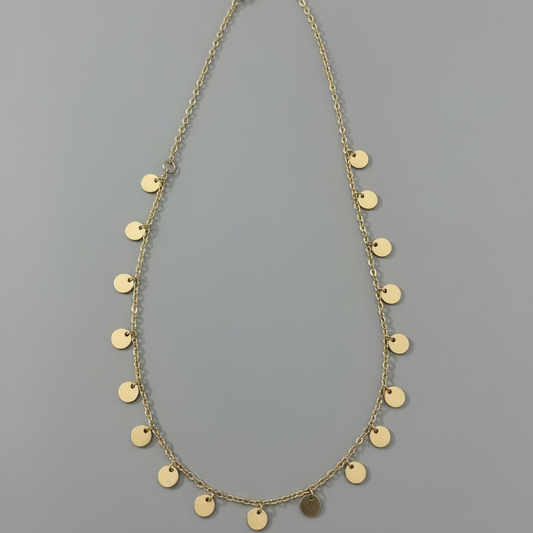 GOLDFILL PAILARD MINI DISK NECKLACE