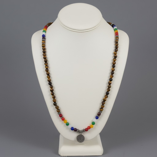 MULTI STONE TREE OF LIFE NECKLACE
