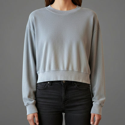 EXON CROP CREWNECK PULLOVER