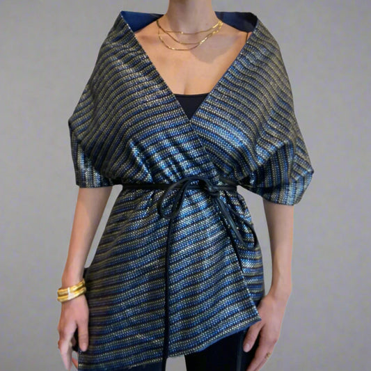 BLUE RAINBOW METALLIC WRAP